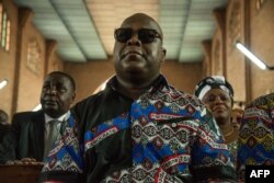 លោក Felix Tshisekedi កូន​ប្រុស​របស់​មេ​បក្ស​ប្រឆាំង​កុងហ្គោ Etienne Tshisekedi ដែល​បាន​ស្លាប់ មក​ចូល​រួម​ពិធី​រំឭក​ដល់​សព​ឪពុក​លោក​ កាល​ពី​ខែ​កុម្ភៈ ឆ្នាំ​២០១៨ នៅ​ទីក្រុង​គីនស្ហាសា។