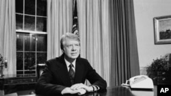 ԱՄՆ նախագահ Ջիմի Քարթերը Սպիտակ տանը։ Ապրիլի 19, 1977թ․։