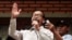 President of National Rescue Party Sam Rainsy gives a speech in Phnom Penh, July 31, 2013. 
