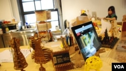 Design samples on display in a Taipei office. Taiwan is seeking to increase its trade ties in the Asia-Pacific area.