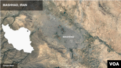 Peta Masyhad, Iran