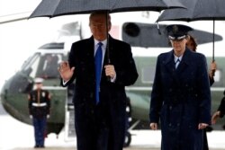 President Donald Trump walks to board Air Force One for a trip to London to attend the NATO summit, at Andrews Air Force Base, Md., Dec. 2, 2019.