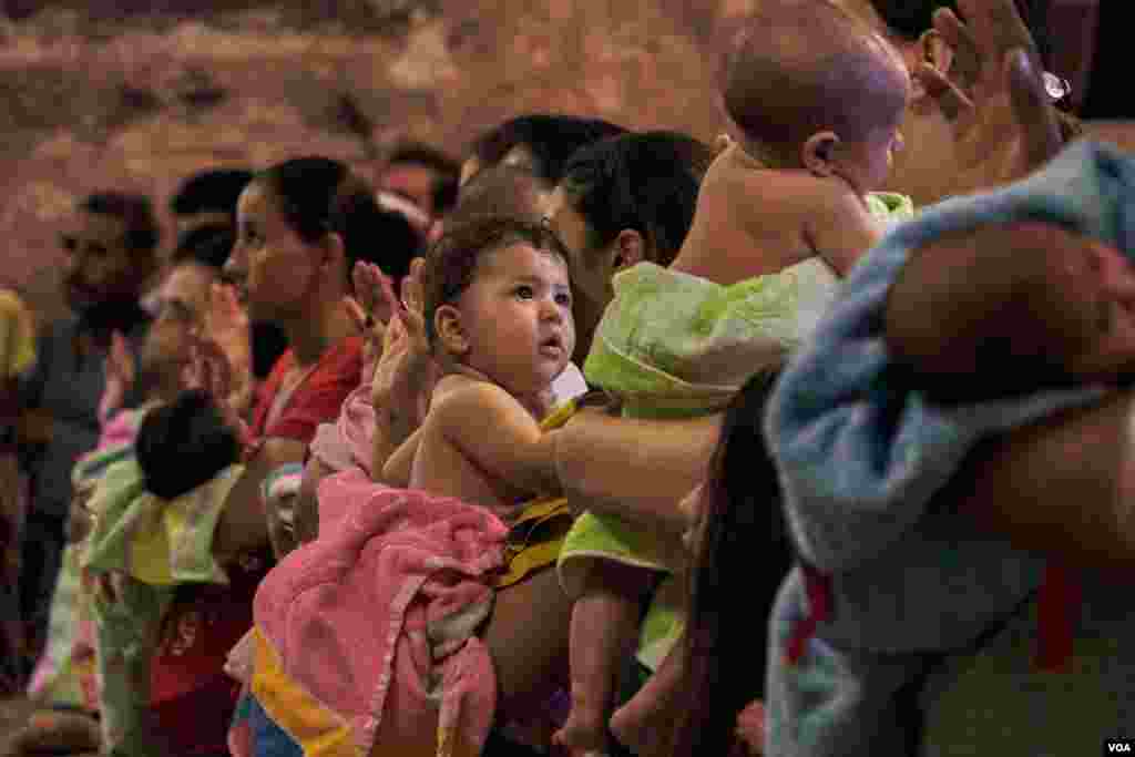 Small Children are baptized in water and holy oil, the first step in the Orthodox Christian faith. Boys are baptized after 40 days and girls after 80 days. Sunday, August 18, 2019.