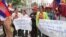 FILE PHOTO - Land dispute villagers from Koh Kong province ​gathered to submit a petition to the National Assembly in Phnom Penh, Cambodia, Thursday, August 4, 2016. (Leng Len/VOA Khmer)