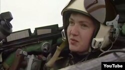 FILE - Nadiya Savchenko, Ukraine's only female military pilot, was captured in battle by Russia-backed separatists in 2014 and taken to Russia.