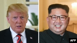 Predsednik SAD Donald Tramp i severnokorejski lider Kim Džong Un