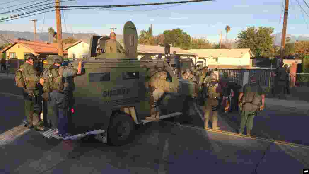 Jami&#39;an Tsaro Da Motar Silke Suna Neman wadanda Suka yi Harbin San Bernardino &nbsp;