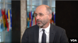 FILE - U.S. Special Envoy for Iran Robert Malley speaks to VOA Persian at the State Department in Washington on March 17, 2021. (VOA Persian)