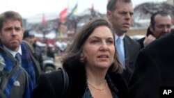 Wakil Menlu AS Victoria Nuland saat mengunjungi Kyiv, Ukraina, 10 Desember 2013 (Foto: dok).