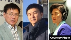 왼쪽부터 정광일 `노 체인' 대표, 강철환 북한전략센터 대표, 김정아 ‘통일 맘 연합회’ 대표.
