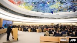 Sekjen PBB Antonio Guterres berbicara dalam sidang dewan HAM PBB di Jenewa, Swiss (foto: dok). 