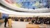 U.N. Secretary-General Antonio Guterres (L) delivers a speech at the opening day of the 40th session of the United Nations Human Rights Council, Feb. 25, 2019 in Geneva, Switzerland. 