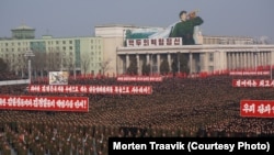 North Koreans attend a rally to support a statement by a spokesman for the Supreme Command of the Korean People’s Army vowing to cancel the 1953 cease-fire that ended the Korean War as well as boasting of the North’s ownership of “lighter and smaller nukes” and its ability to execute “surgical strikes.” March 7, 2013.