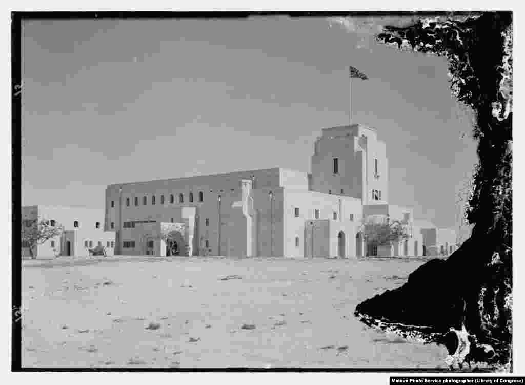 British Government House in Jerusalem in 1932, one year before its construction was completed.