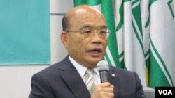 台湾民进党主席 苏贞昌(美国之音张永泰拍摄)