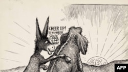 驴对象说：你失我得(历史漫画 Clifford K Berryman)。