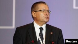 FILE - "It is a very probable scenario that there will not be an agreement before January 1 and the nonpreferential trade regime will be introduced," said Russian Economy Minister Alexei Ulyukayev, shown at a WTO Ministerial Conference in Bali, Indonesia, Dec. 4, 2013.