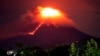 Glowing Red Lava Rolls Down Slopes of Philippine Volcano