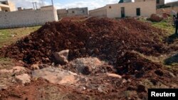 A general view shows what forces loyal to Syria's President Bashar al-Assad say is the site where chemical weapon attack occurred, March 23, 2013. 
