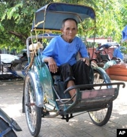 The association's oldest member, Oum Sok, 75, began working as a cyclo driver at age 18. He says the city has become very expensive over the years, making it much harder to earn a living.
