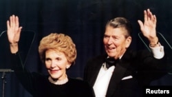 Former U.S. President Ronald Reagan fell at his Los Angeles home January 12, 2001 and was taken to a hospital, where he will have surgery for a hip fracture, his spokeswoman said.