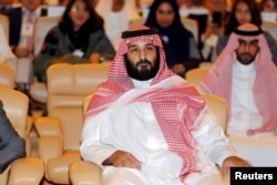 Putra Mahkota Kerajaan Arab Saudi, Pangeran Mohammed bin Salman di Riyadh, Arab Saudi, 24 Oktober 2017.
