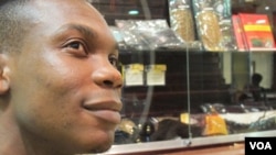 Hair stylist, Donald Zaburoni says improvements in hair quality has driven demand for hair extensions, May 16, 2014 (Gillian Parker for VOA).