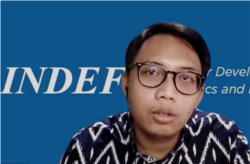 Kepala Center of Industry, Trade, and Investment, INDEF, Andry Satrio Nugroho. (Foto: VOA/Nurhadi Sucahyo)