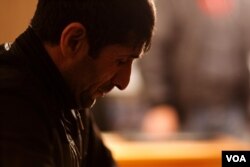 Hussein Karimovich says a Russian contractor owes him and his team $6,500 for working on the Olympic ski jump, Sochi, March 15, 2013. (V. Undritz - VOA)