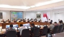 Presiden Joko Widodo memimpin rapat Kabinet Indonesia Maju di Istana Kepresidenan, Jakarta, Rabu, 11 Maret 2020. (Foto: Biro Setpres)