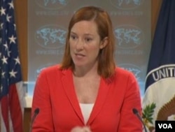 美国国务院发言人莎琪(美国之音视频截图)
