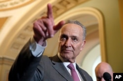 FILE - Senate Minority Leader Chuck Schumer of N.Y.