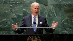 U.S. President Joe Biden speaks during the 76th Session of the U.N. General Assembly in New York City, Sept. 21, 2021.
