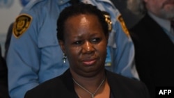 Bintou Keita (G) mosungi ya Kalaka mokonzi ya ONU na Afrika, na New York, 29 mars 2019.