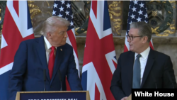 دونالد ترامپ و کی‌یر استارمر 