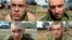 This combination of handout pictures released by Ukrainian security service (SBU) press service purportedly shows Russian paratroopers captured by Ukrainian forces on Monday near the village of Dzerkalne, Donetsk region, some 20 to 30 kilometres from the 