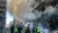 Firefighters douse a fire at the site of an Israeli airstrike in the Ghobeiry neighborhood of Beirut's southern suburbs on Nov. 15, 2024, amid the ongoing war between Israel and Hezbollah/AFP
