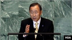 Sekjen PBB Ban Ki Moon: dunia sekarang lebih siap untuk “menuntut dan melindungi” tindakan menentang genosida, apartheid, pembersihan etnis, dan berbagai bentuk perbudakan modern.