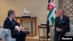 دیدار آنتونی بلینکن با پادشاه اردن در امان. 