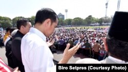 Sebelum bertolak ke Palu, Presiden Joko Widodo melangsungkan doa bersama bagi korban gempa dan tsunami di Sulawesi Tengah, Minggu, 30 September 2018,