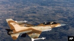 以色列空军的F-16战斗机。