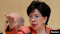 Dr Margaret Chan, directrice générale de l'Organisation mondiale de la Santé (OMS), à Génève, Suisse, 23 mai 2016.
