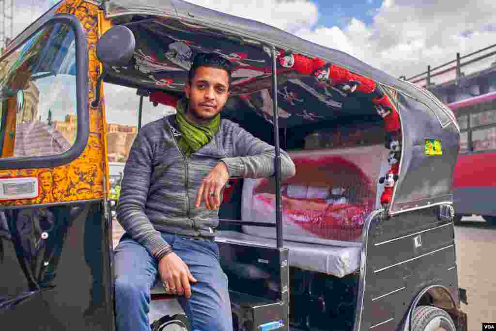 Mohamed Boleka, 24, says, &quot;Those toktok drivers who cause traffic jams, do it because they are not aware of any driving rules.&quot; For young drivers, lack of traffic rules, and maneuvering with toktoks are fun, and adrenalin booster. (H. Elrasam/VOA)