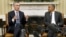 U.S. President Barack Obama meets with NATO Secretary-General Jens Stoltenberg in the Oval Office of the White House in Washington, May 26, 2015. 