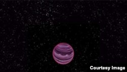 La planète solitaire PSO J318.5 -22, imaginée par un artiste