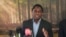 FILE - Then Zambian President-elect Hakainde Hichilema spekas at a press conference at his residence in Lusaka, Aug. 16, 2021.