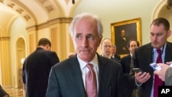 Senate Foreign Relations Committee Chairman Bob Corker on Capitol in Washington, March 8, 2016. 