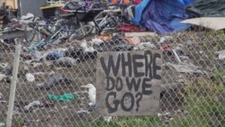 Homeless people and camps in Berkeley, California, in April 2020.