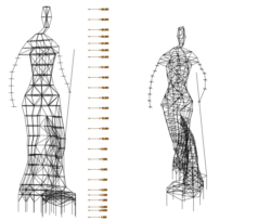 북한이 제작한 동상을 입체화(3D)한 모습.