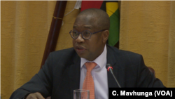 FILE - Mthuli Ncube, Zimbabwe’s finance minister in Harare.